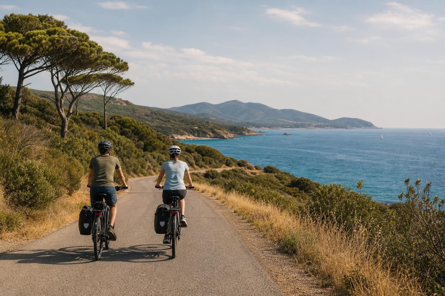 Mit dem E-Bike und Großsegler durch das Toskanische Archipel