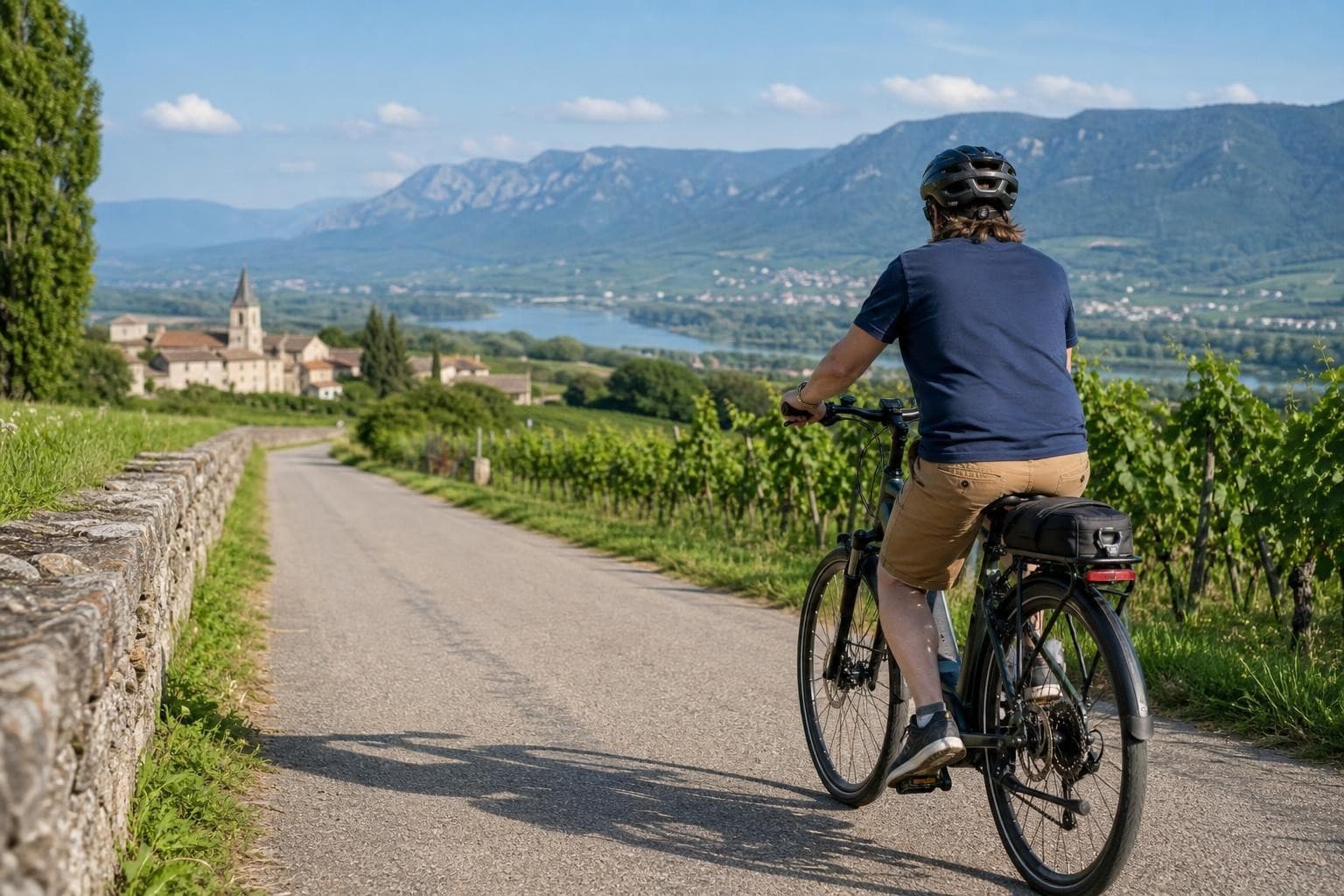 E-Bike-Reise von Genf nach Lyon – Rhône, Weinberge und Mittelalter